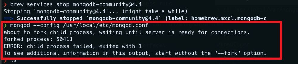 Mongodb启动报错完美解决方案:about to fork child process,waiting until server is ready for connections.