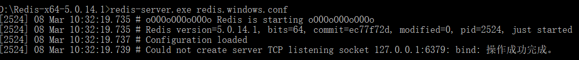 Redis报错：Could not create server TCP listening socket 127.0.0.1:6379: bind:解决方法