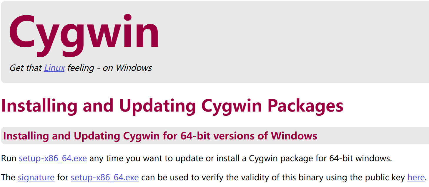 Cygwin，在windows中使用linux命令